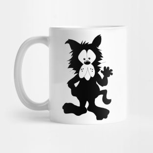 Black Cat Waving to You Mug